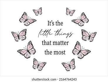 pink butterfly positive design art 