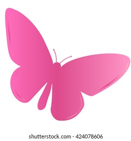 Pink Butterfly Vector Stock Vector (Royalty Free) 424078606 | Shutterstock