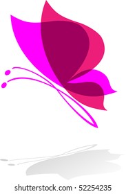 pink butterfly vector