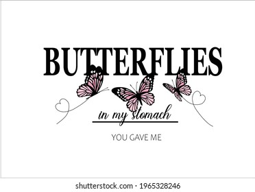 pink butterfly vector art design