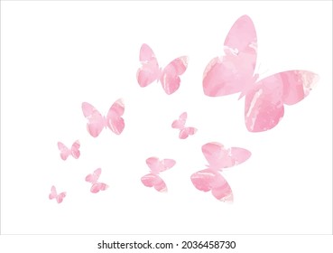 pink butterfly vector art design hand drawn
