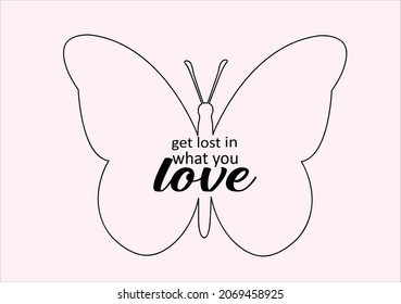 pink butterfly vector art design hand drawn vector art