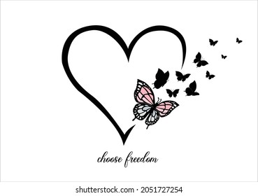 pink butterfly vector design drawn