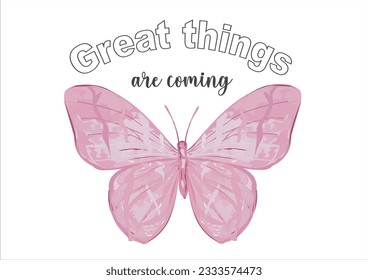 pink butterfly vector hand drawn design 