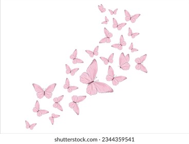 diseño de color de agua de mariposa rosa dibujado a mano