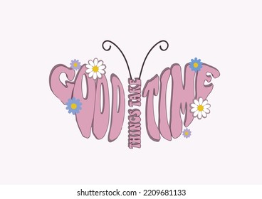 pink butterly hand drawn design