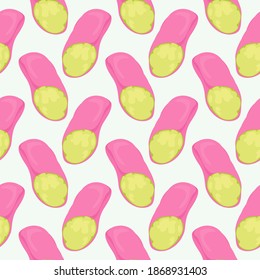 Pink cabbage roll,seamless pattern on white background.