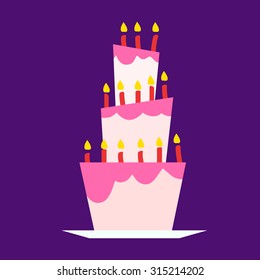 Part De Gateau Anniversaire Illustrations Images Et Images Vectorielles De Stock Shutterstock