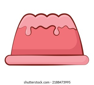 diseño de pastel rosa sobre blanco