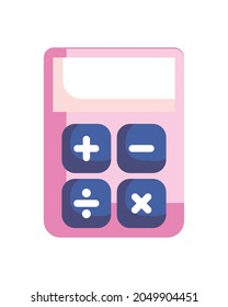 pink calculator tool on white background