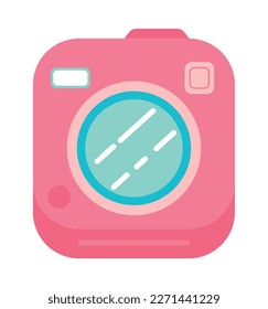 pink camera photographic retro style icon