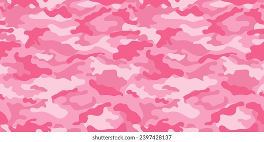 Patrón militar de camuflaje rosa. Patrón de camuflaje vectorial para el diseño de ropa.