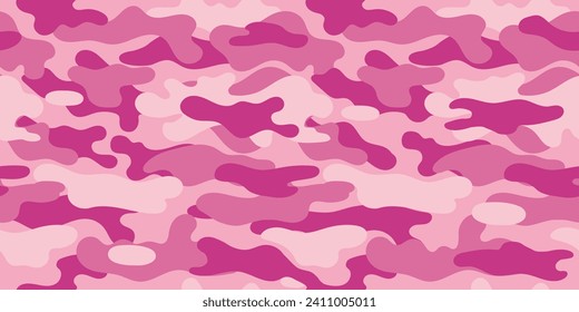 Pink camouflage military pattern. Vector camouflage pattern for clothing design.