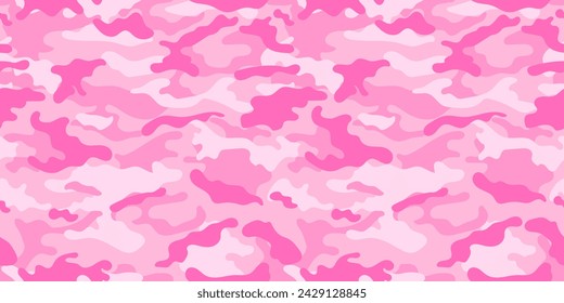 Pink camouflage military pattern. Vector camouflage pattern for clothing design.