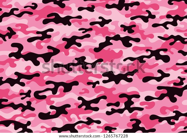 Pink Camouflage Pattern Stock Vector (Royalty Free) 1265767228 ...