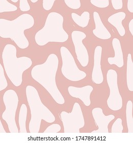 Pink camouflage seamless pattern. Camo pattern background. Design for fabric, textile print, wrapping paper, cover. Modern vector illustration.