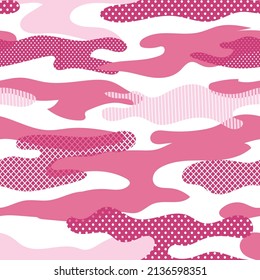 pink camouflaged pattern on white background