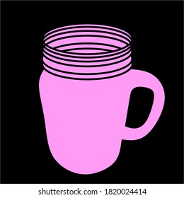 lata rosa con fondo negro