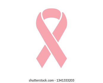 Pink cancer ribbon vector 