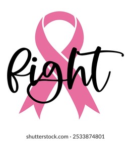 Pink cancer ribbon. Pink vector  illustration for breast Cancer awareness month. 