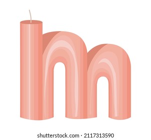 pink candle design over white