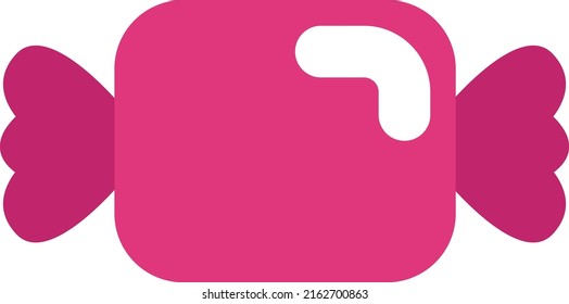 Caramelos rosados, ilustración, vector sobre un fondo blanco.