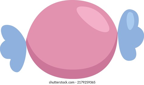 Pink candy, illustration, vector on a white background.