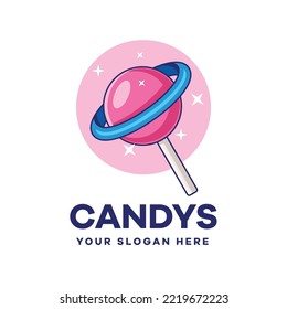 Designvorlage für rosafarbene Bonbons