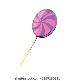 pink candy on stick over white