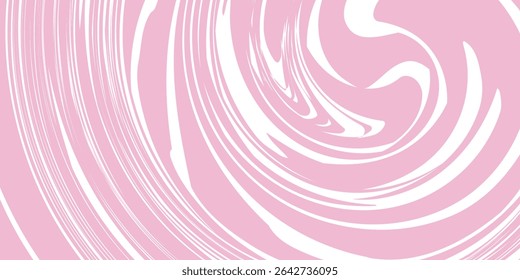 Pink candy pattern background. Abstract vector melted caramel texture. Strawberry cream swirls. Liquid mousse background.