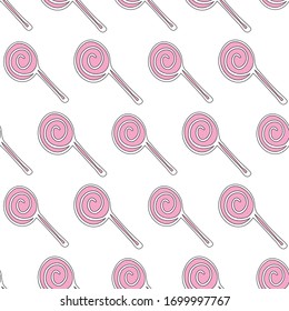Pink candy seamless repeat pattern print