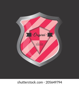 pink candy shield product label art