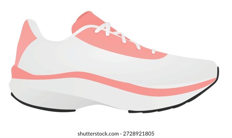 Rosa Leinwandsneaker. Vektorgrafik