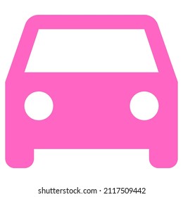 pink car icon vector symbol logo