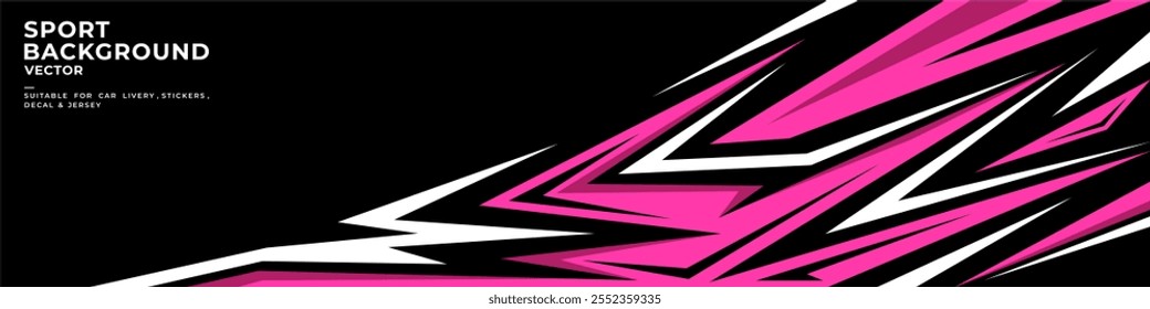 pink car livery graphic vector. abstract grunge background design for vehicle vinyl wrap and sports car, racing car, jersey, banner and adventure ready to print.