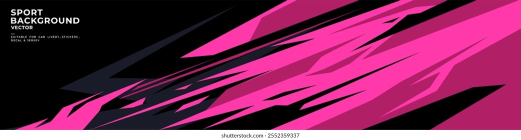 pink car livery graphic vector. abstract grunge background design for vehicle vinyl wrap and sports car, racing car, jersey, banner and adventure ready to print.