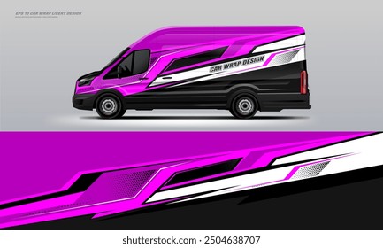 pink Car van wrap livery design eps 10 printable file eps 10 printable file below