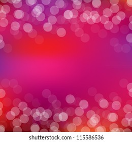 Tarjeta Rosa Con Bokek Y Blur, Ilustración De Vectores
