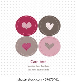 Pink card with hearts