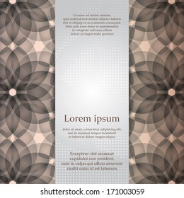 Pink card or invitation template with transparent black floral background and place for text in the center.
