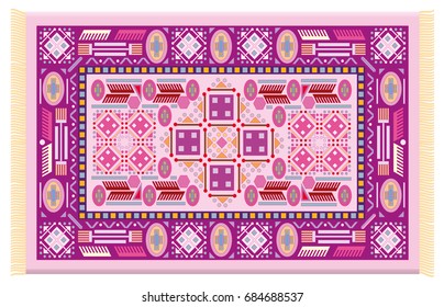 Pink carpet - isolated vector illustration on white background.