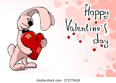 pink cartoon bunny