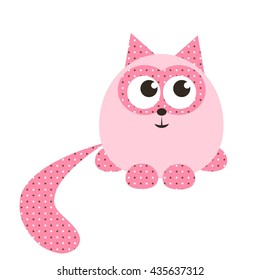 Pink cartoon cat