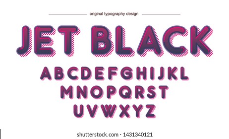 Pink Cartoon Rounded Custom Typography Artistic Font