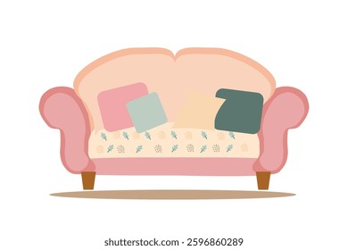  Pink cartoon sofa