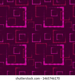 Pink carved squares and frames for an abstract lilac background or pattern. Excellent mood of openwork and carved squares and frames.