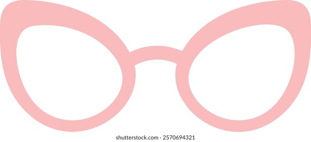 Pink cat eye glasses isolated on a white background embodying fashion and style, serving as a chic accessory for vision correction while exuding elegance and modern flair