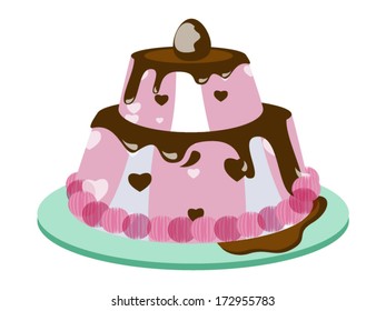 Pink celebration cake/ Sweet cake