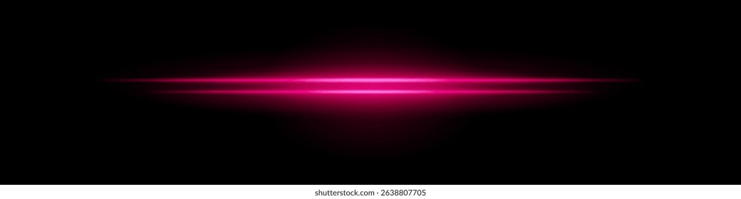 Pink central glow. Two layered beams with soft radial light burst and blurred edges on dark background. Ideal for sci-fi, light energy, futuristic effects.
