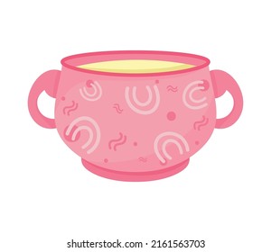 pink ceramic cup dishware icon